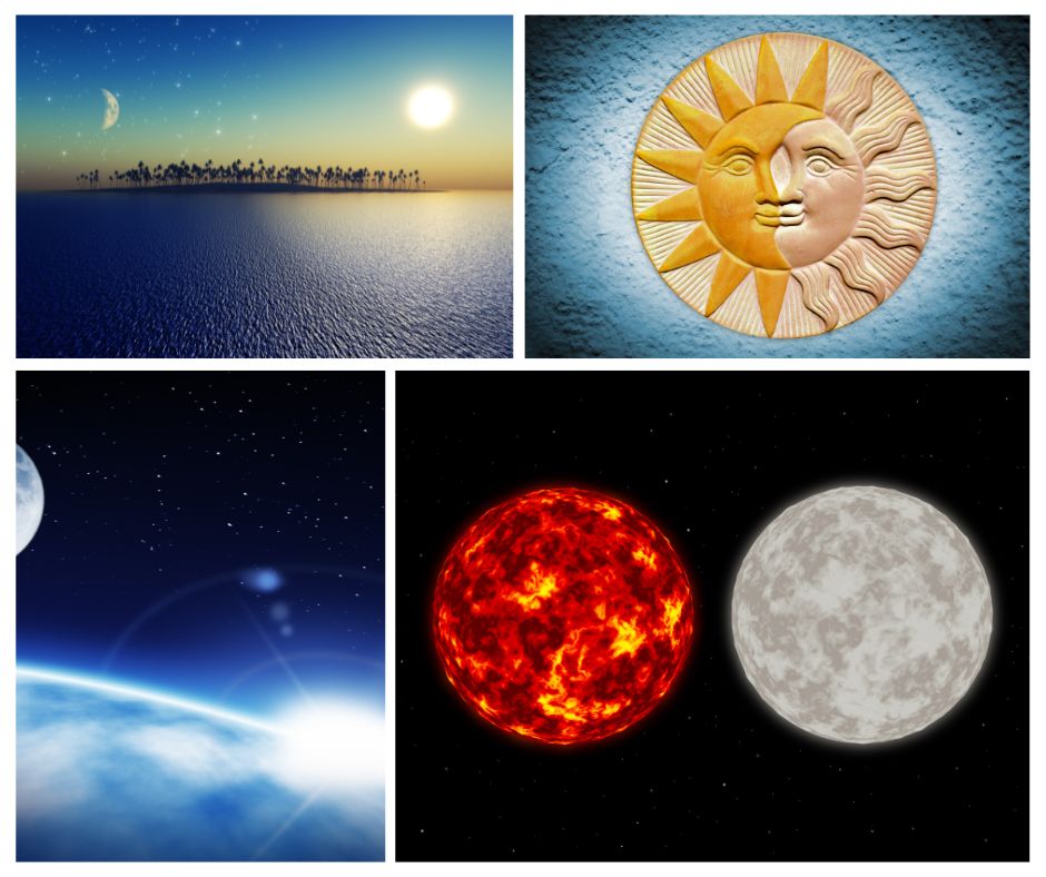 Moon and sun